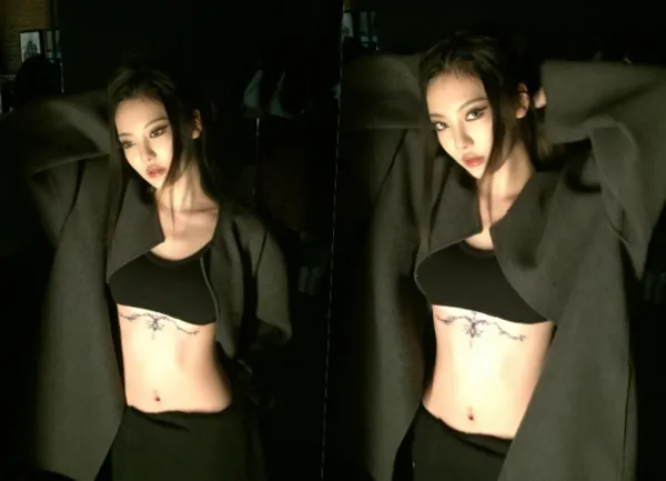 aespa Ningning's Bold Tattoos in the Dark: Captivating Dark Heroine Charm