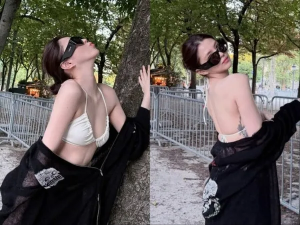 Han So-hee Stuns in White Bra Top While Strolling Through Paris