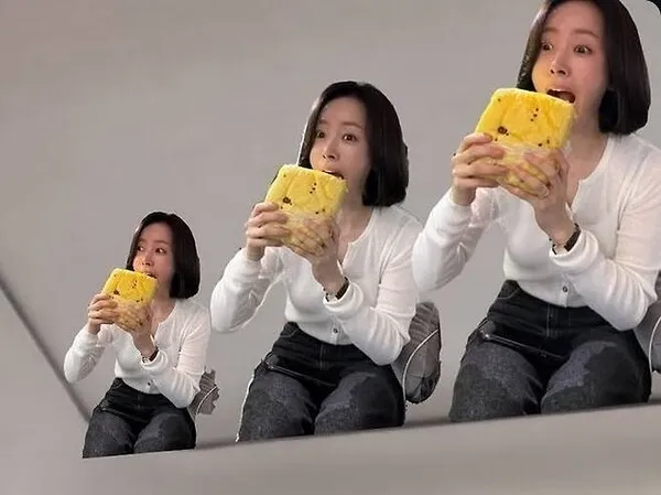Han Ji-min's 'mischievous charm' with a rice bread as small as her face—enough to captivate Choi Jung-hoon, who is 10 years younger