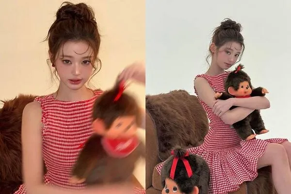 “Who is the doll?” IVE's Jang Won-young displays unreal visuals surpassing even Monchhichi