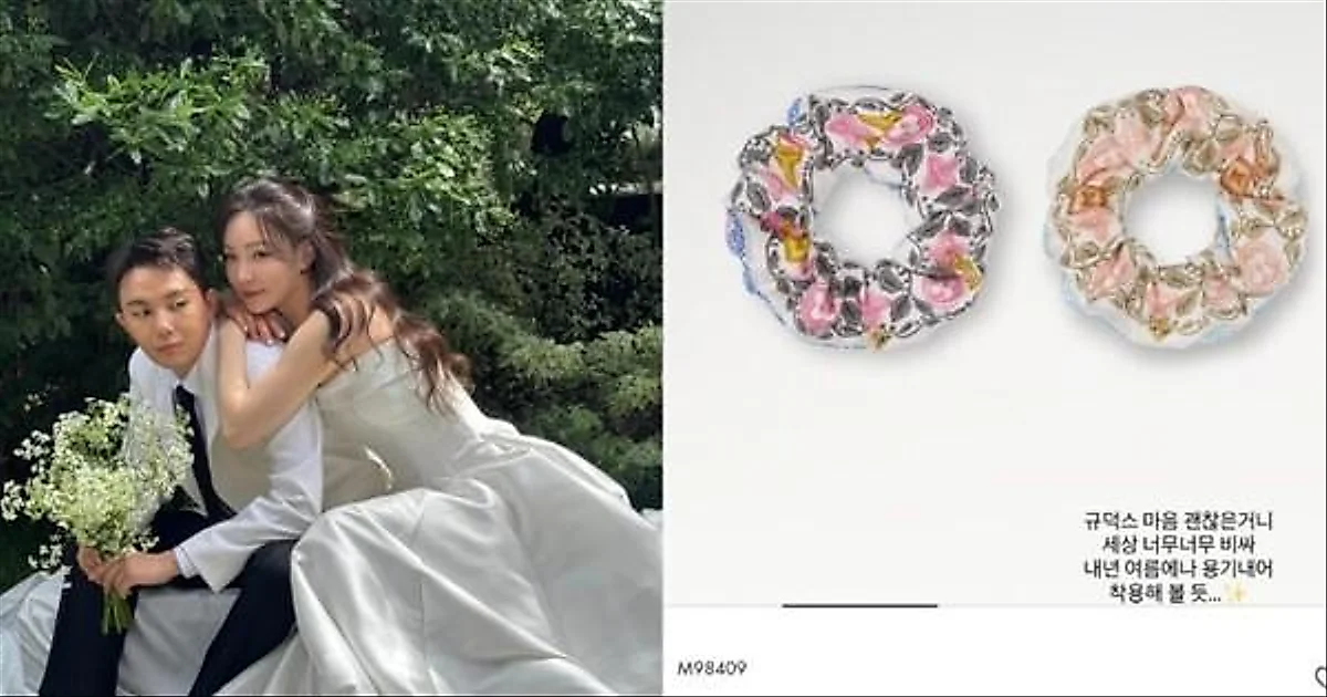 Lee A-young khoe phụ kiện tóc Louis Vuitton trị giá 660.000 won