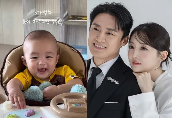 キム・ソヨン♥オ・サンジン、生後5ヶ月の息子を公開「両親の長所だけを受け継いだ」