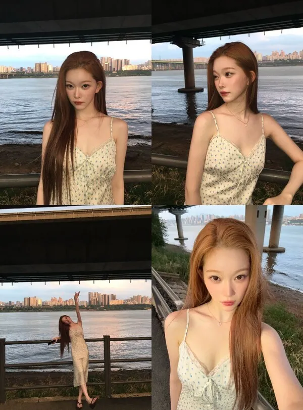 Billlie's Tsuki showcases dual charms of youth and allure at the Han River