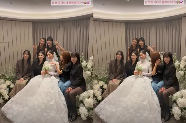 Yoon Bomi Wedding: Hong Yu-gyeong Attends, Son Na-eun Absent (Han Seo-yoon SNS)