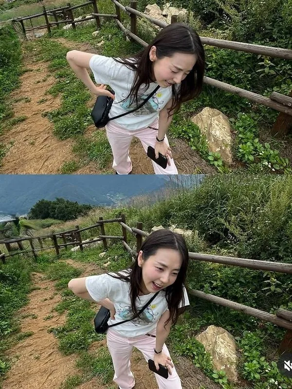Ahn So-hee 登山后脸型变瘦，告别“包子脸”时期