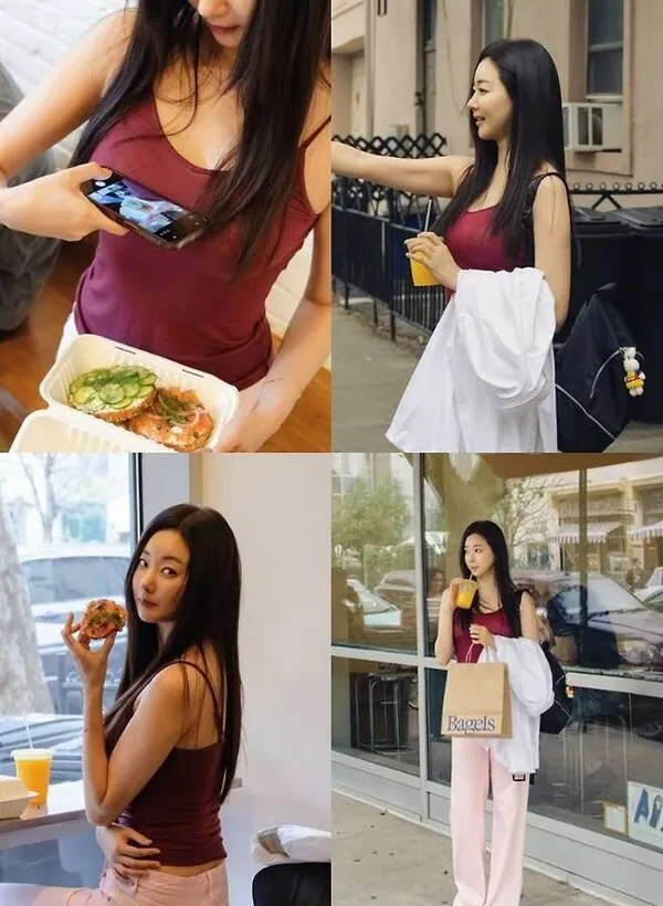 Kim Sa-rang, 48, Radiates Elegance in Form-Fitting Sleeveless Look in New York