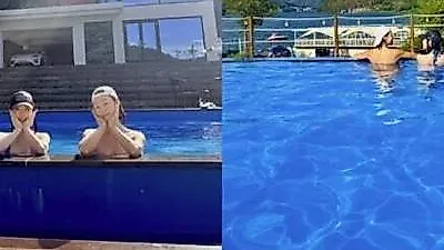 Choi Yeo-jin shows off toned physique at Gapyeong home pool