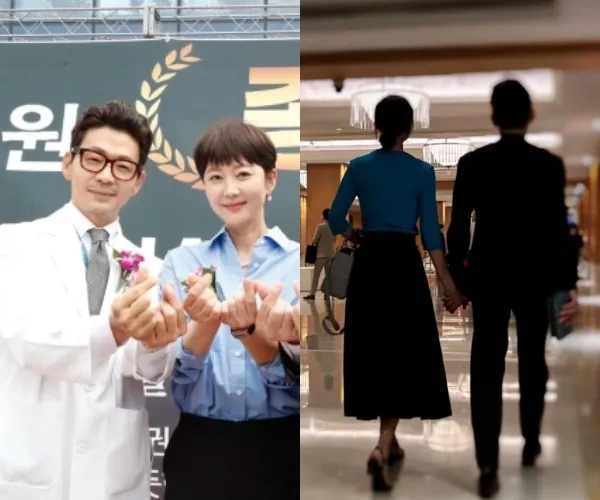 Yeom Jung-ah enjoys sweet public date with hospital director husband after 20 years