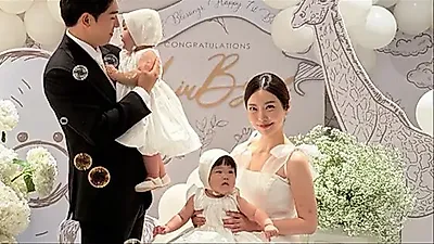 Lady Jane hosts grand first birthday party for twins at Shilla Hotel