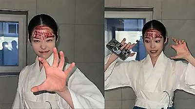 Roh Yoon-seo shows dual charm with blood-stained makeup on 'Good Bye My Princess' set