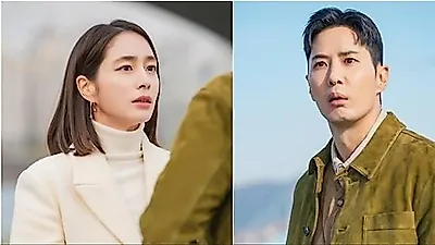 Rhee Min-jung brandishes a knife at Kim Ji-seok, saying “OK, Let’s Get Divorced”
