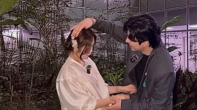 《我是单身》31期Soon Ja与Kyung Soo身着韩服合影，宛如准新人
