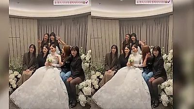 ユン・ボミとラドの結婚式、Apink脱退のホン・ユギョンが出席、ソン・ナウンは欠席