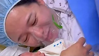 ナム・ボラが息子を出産、羊水不足により緊急帝王切開へ