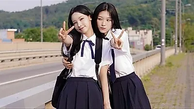 RESCENE's WONI and Minami Showcase School Uniform Vibes in Taeyeon 'Dinner Party' MV Behind-the-Scenes