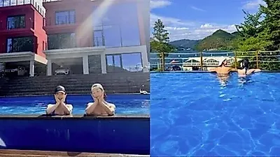 チェ・ヨジン、加平の新婚宅プールで引き締まった背中を披露