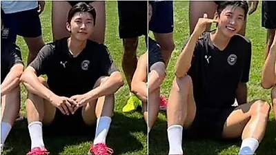 Lim Young-woong shows intense passion for football despite 41-degree heatwave