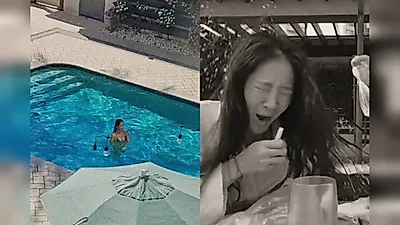 SOYOU shows off body after 20kg weight loss even during water splash game