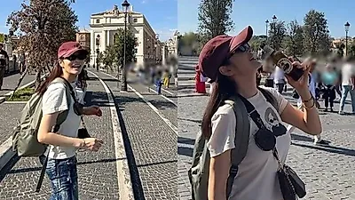 Kim Hye-soo uống bia trực tiếp từ chai trên đường phố Ý - Lee Jung-hyun: "Chị trông như sinh viên đại học vậy?"