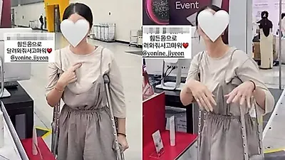 Lee Soo-geun's wife, who underwent two kidney transplants, shows loyalty by appearing at Kang Ye-won's event on crutches