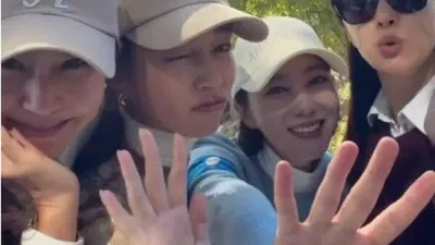 Rhee Min-jung shows playful side during golf outing with friends