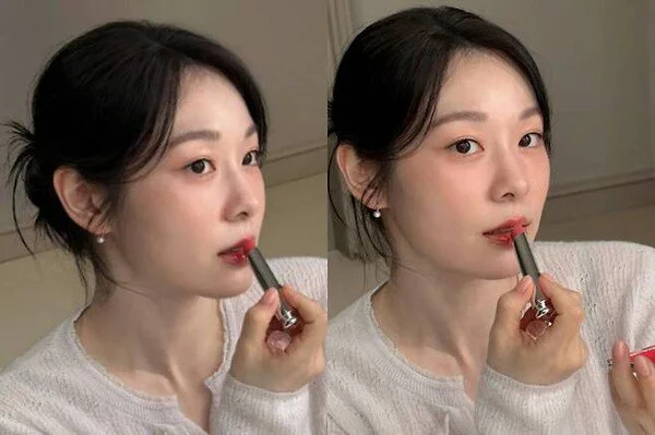 Kim Yuna khoe nhan sắc thanh lịch khi đang trang điểm