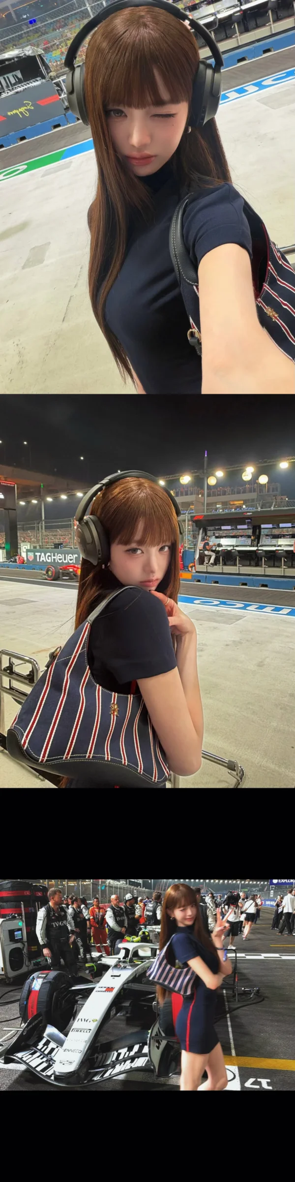 Jang Wonyoung at an F1 event in Singapore