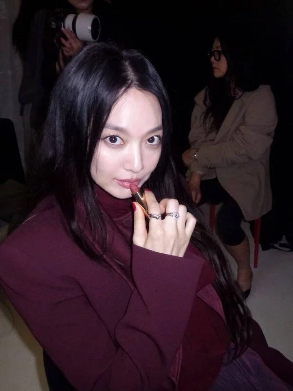 Shin Min-a showcases versatile style with intense leather and elegant burgundy looks