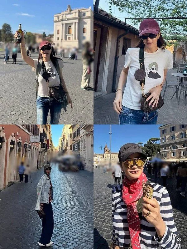 Kim Hye-soo drinks beer on the streets of Italy—Lee Jung-hyun: "Are you a college student?"