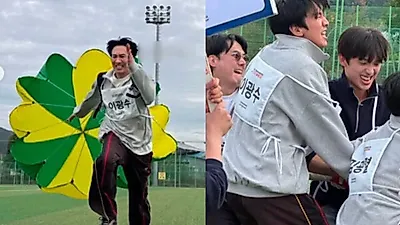 Lee Kwang-soo displays intense competitiveness at Starship Entertainment sports day