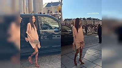 Go Hyeon-jeong draws attention with slender legs at Valentino show