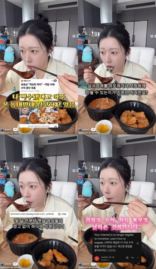 受“美食吃播”监管影响,继 Tzuyang 和 Heebab 之后,Salppaejyo 也面临失业危机