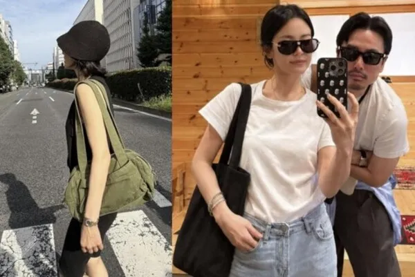 Song Hye-kyo khoe ảnh 'couple look' áo thun trắng và quần jeans, người đàn ông bên cạnh là ai?